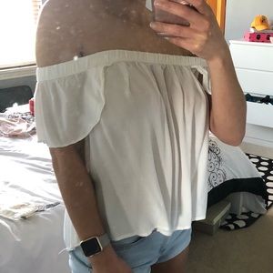White off shoulder top